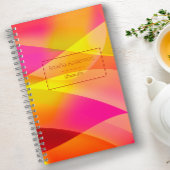 Bezeichnung des geometrischen orangefarbenen minim notizblock