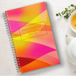 Bezeichnung des geometrischen orangefarbenen minim notizblock