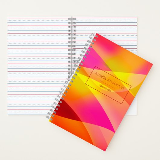 Bezeichnung des geometrischen orangefarbenen minim notizblock (Innen)