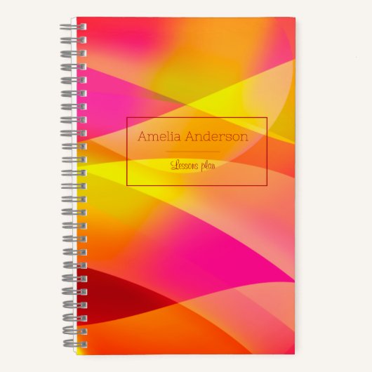Bezeichnung des geometrischen orangefarbenen minim notizblock (Vorderseite)