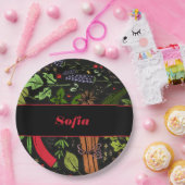 Bezeichnung des Gewürzmusters schwarz Pappteller (Party)