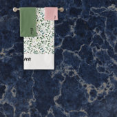 Bezeichnung des grünen Blattmusters Badhandtuch Set