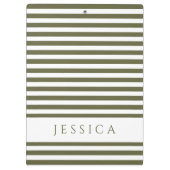 Bezeichnung des grünen und weißen Streifens Klemmbrett (Rückseite)