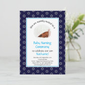 Bezeichnung des jüdischen Babys | FOTO | Star of D Einladung (Stehend Vorderseite)