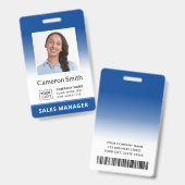 Bezeichnung des Logos für blaues Gradient Ausweis (Vorder- & Rückseite)