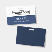 Bezeichnung des Logos Name des Mitarbeiters blau w Ausweis (Vorder- & Rückseite)