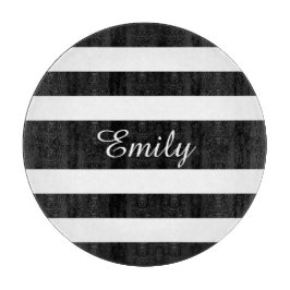 Bezeichnung des modernen Musters schwarz-weiß Stre Schneidebrett