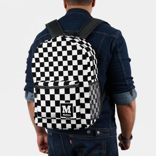 Bezeichnung des Monogramms in klassischem Schwarz/ Bedruckter Rucksack (Insitu (Modell))