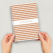 Bezeichnung des orangefarbenen und weißen Streifen Notizblock