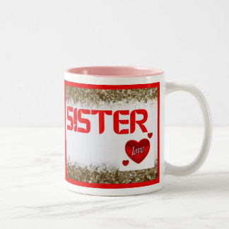 Bezeichnung des Pokaldesigns durch Schwester Zweifarbige Tasse
