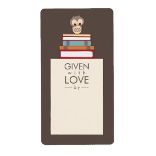 Bezeichnung des süßen Owl-Buchzeichens Rot   Blau