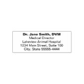 Bezeichnung des Tierarztes Rücksendeadresse Permastempel (Design)