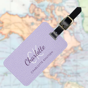 Bezeichnung des Violettlavenders in Monogramm Gepäckanhänger