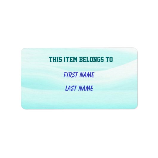 Bezeichnung "dieses Element gehört" Adressaufkleber (Vorne)