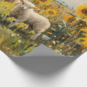 Bezeichnung für das Feld "Schaf- und Lammsonnenblu Geschenkpapier (Ecke)