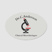 Bezeichnung für das Mikroskop Namensschild (Vorderseite)