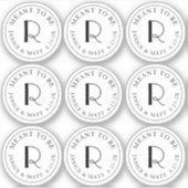 Bezeichnung für das Mini-Monogramm-Etikett mit Hoc Aufkleber (Vorderseite)