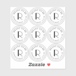 Bezeichnung für das Mini-Monogramm-Etikett mit Hoc Aufkleber