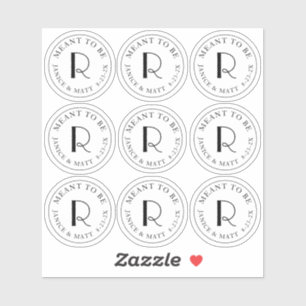 Bezeichnung für das Mini-Monogramm-Etikett mit Hoc Aufkleber