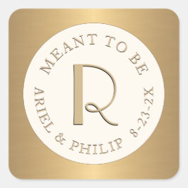 Bezeichnung für das Mini-Monogramm-Etikett mit Hoc Quadratischer Aufkleber