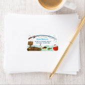 Bezeichnung für das Thema "Angeln" Adressaufkleber (Insitu)