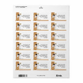 Bezeichnung für das Wire Fox Terrier Rust Design Adressaufkleber (Vorne)