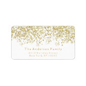 Bezeichnung für den Gold Glitzer Adressaufkleber (Vorne)
