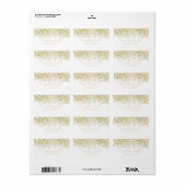 Bezeichnung für den Gold Glitzer Adressaufkleber (Vorne)