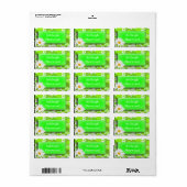 Bezeichnung für den grünen Kreis Adressaufkleber (Vorne)