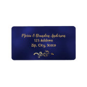 Bezeichnung für die Blumenzellenbezeichnung Navy B Adressaufkleber (Vorne)