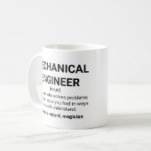 Bezeichnung für Maschinenbauingenieure Kaffeetasse (Vorderseite Links)