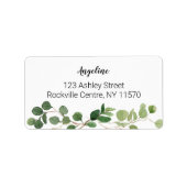 Bezeichnung für moderne Grünflächen Adressaufkleber (Vorne)