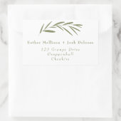 Bezeichnung für moderne Kranzkehradresse Rechteckiger Aufkleber (Tasche)