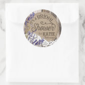 Bezeichnung für rustikales Brautparty aus Holzlave Runder Aufkleber (Tasche)