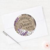 Bezeichnung für rustikales Brautparty aus Holzlave Runder Aufkleber (Umschlag)