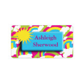 Bezeichnung für Sun Rainbow Adressaufkleber (Vorne)