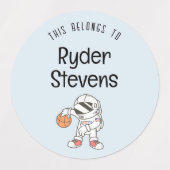 Bezeichnung für wasserdichte Astronauten Etiketten (Design 1)