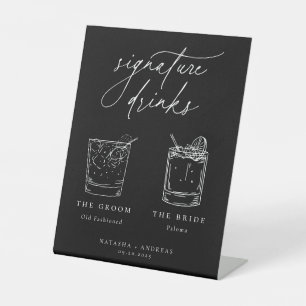 Bezeichnung für zeitgenössische Getränke Sockelschild