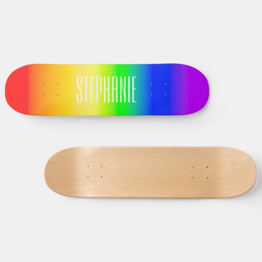 Bezeichnung LGBT Rainbow Pride Ombre Gradient Stri Skateboard (Horizontal)