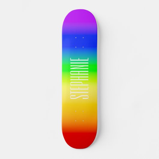 Bezeichnung LGBT Rainbow Pride Ombre Gradient Stri Skateboard (Vorderseite)