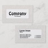 Bezeichnung Mitte - Leinwand Visitenkarte (Vorne/Hinten)