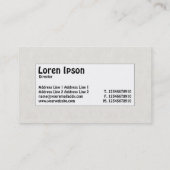 Bezeichnung Mitte - Leinwand Visitenkarte (Rückseite)