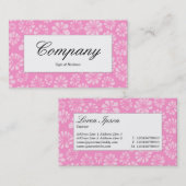 Bezeichnung Mitte: Rosa Blume Visitenkarte (Vorne/Hinten)