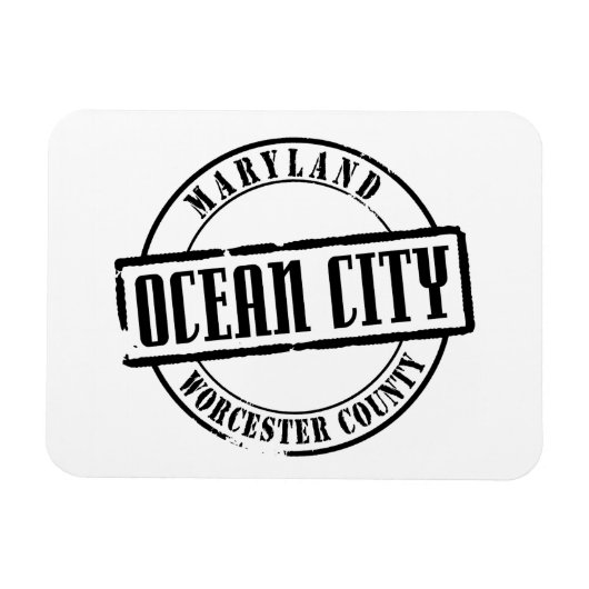 Bezeichnung "Ocean City" Magnet (Horizontal)