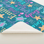 Bezeichnung Schildkrötenseastar Muster rosa lila K Sherpadecke (3/4)