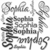 Bezeichnung Typografie Aufkleber (Vorderseite)