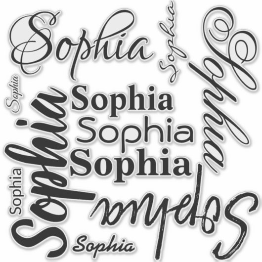 Bezeichnung Typografie Aufkleber (Vorderseite)