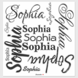 Bezeichnung Typografie Aufkleber