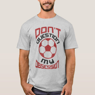 Bezeichnung und Nummer der Fußball-Obsession T-Shirt