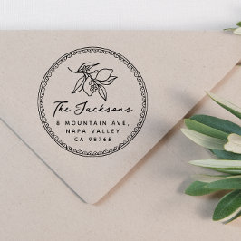 Bezeichnung und Rücksendeadresse von Frame Lemon Gummistempel